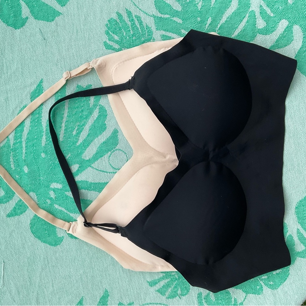 Elegant Black and Cream Bra Set
